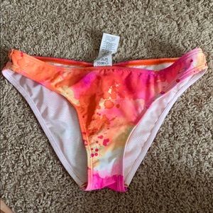 Oakley Pink and Orange Tie-Dye Bikini Bottom